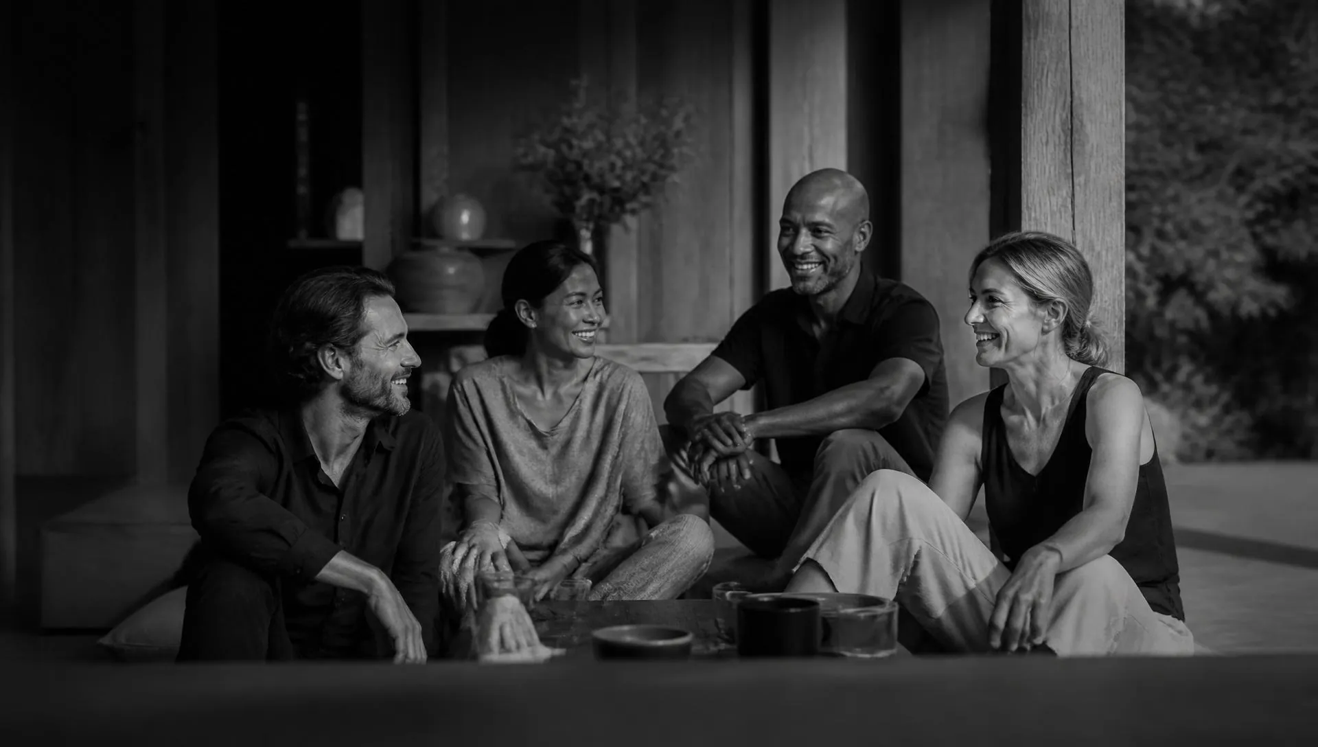 Haptic Health members sharing a candid moment